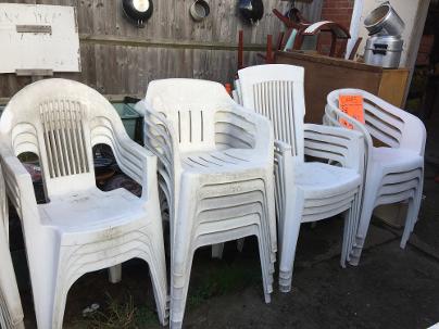 Plastic Stacking Garden Chairs From £5.00 Each