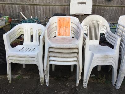 Plastic Stacking Garden Chairs From £5.00 Each